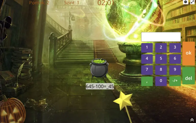 Gyakorló játék a 3. osztályos matek tananyagban (százas átlépés)